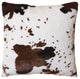 Faux Fur Cowhide Plush Throw Pillow 18"X18" With Insert