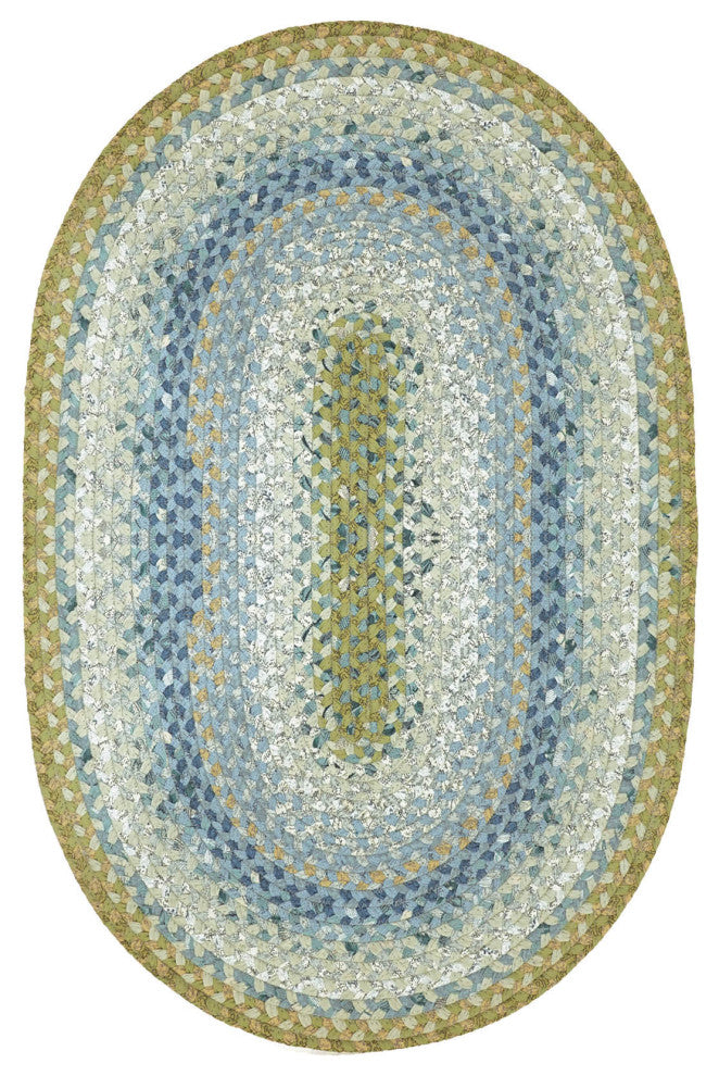 Homespice Decor - 22 x 72" Oval Seascape Cotton Braided Runner