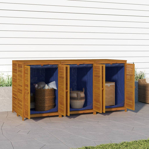 vidaXL Patio Storage Box Outdoor Lockable Storage Tool Chest Solid Wood Acacia