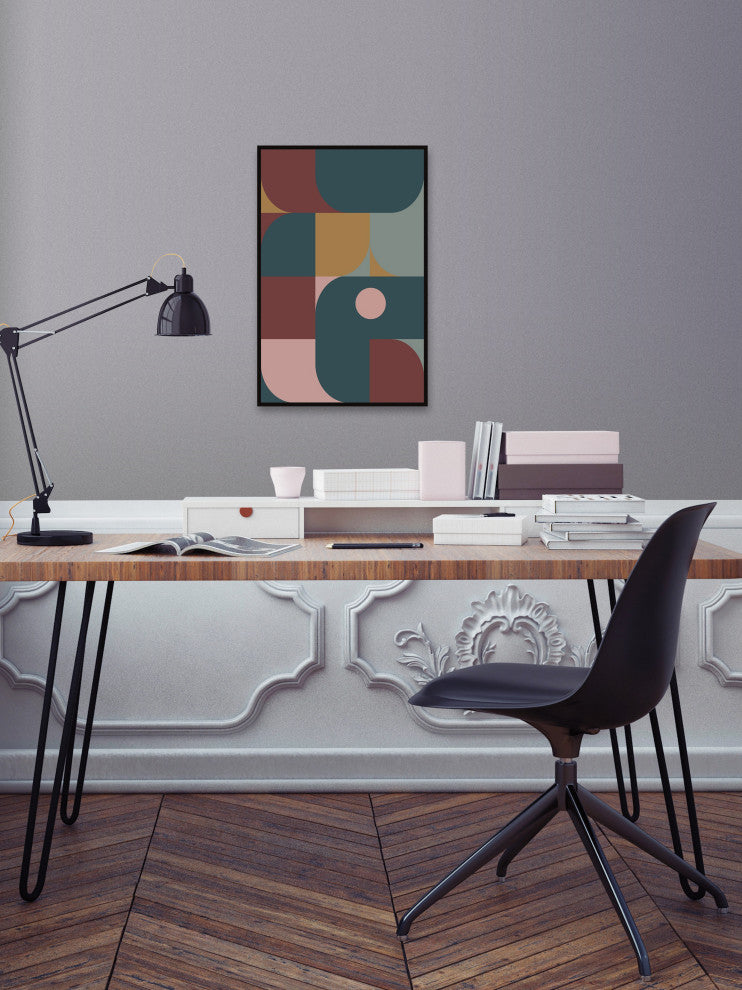 "Round Here" Floater Framed Painting Print on Canvas, 30x45