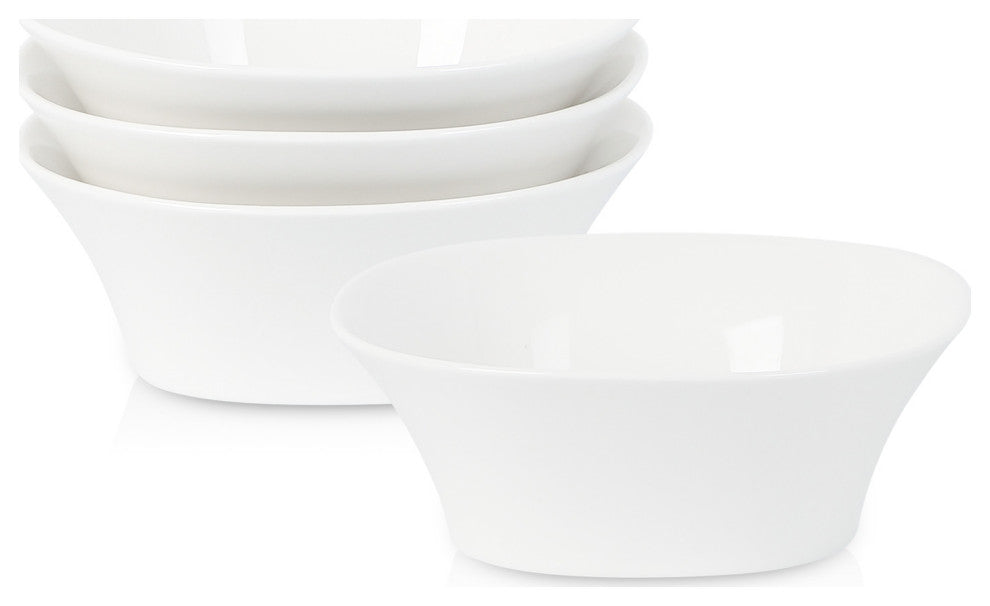 Stone Lain Quadro Porcelain Bowl Set of 4, White