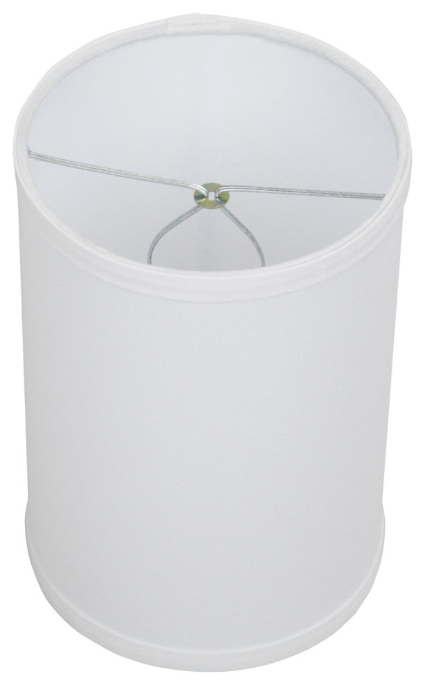 Fenchel Shades 6"x6"x9" Bulb Clip Attachment Drum Lamp Shade, Linen White