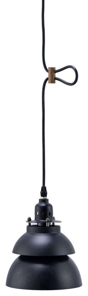 Industrial Two Tier Black Metal Hanging Light