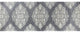 2' x 6' Gray and Ivory Scallop Medallion Washable Runner Rug