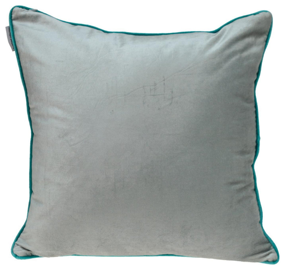 Purple and White Reversible Velvet Throw Pillow