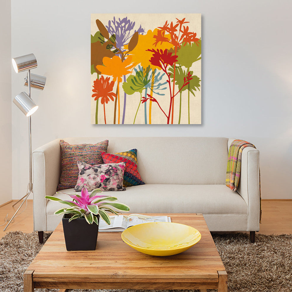 "Colorful Bloom II" by Erin Lange, Canvas Print, 12"x12"