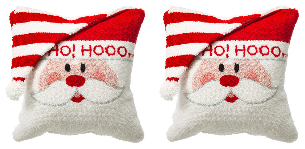 2-Pack Hooked 3D Santa Pillow