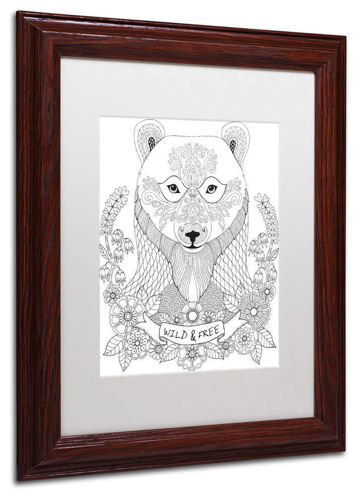 Hello Angel 'Animals 4' Art, Wood Frame, 14"x11", White Matte