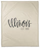 Illinois Established 50x60 Coral Fleece Blanket