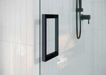 68-72"x78" Frameless Sliding Shower Door With Square Hardware, Matte Black