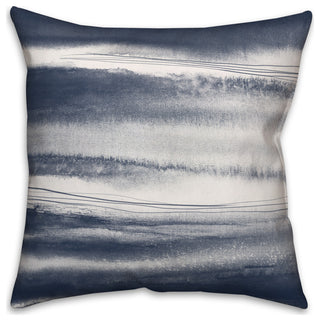 Blue Watercolor Waves 18x18 Indoor/Outdoor Pillow