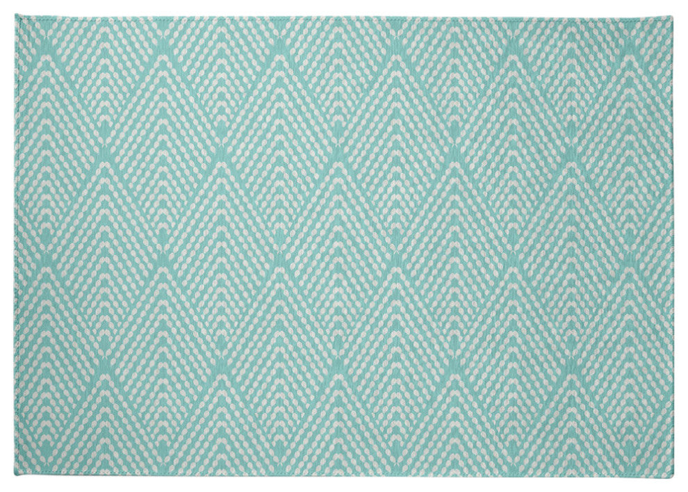 Lifeflor Diamond Spring Chenille Rug, Wave Top Blue, 5'x7'