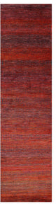 Wool & Silk Super Savannah Gabbeh Handmade Runner Rug 2' 7" X 10' 0" - Q13066