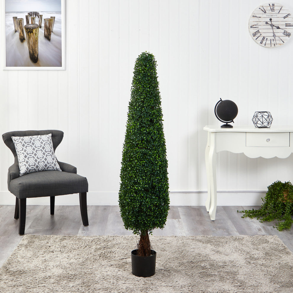 5' Boxwood Topiary Artificial Tree UV Resistant, Indoor/Outdoor