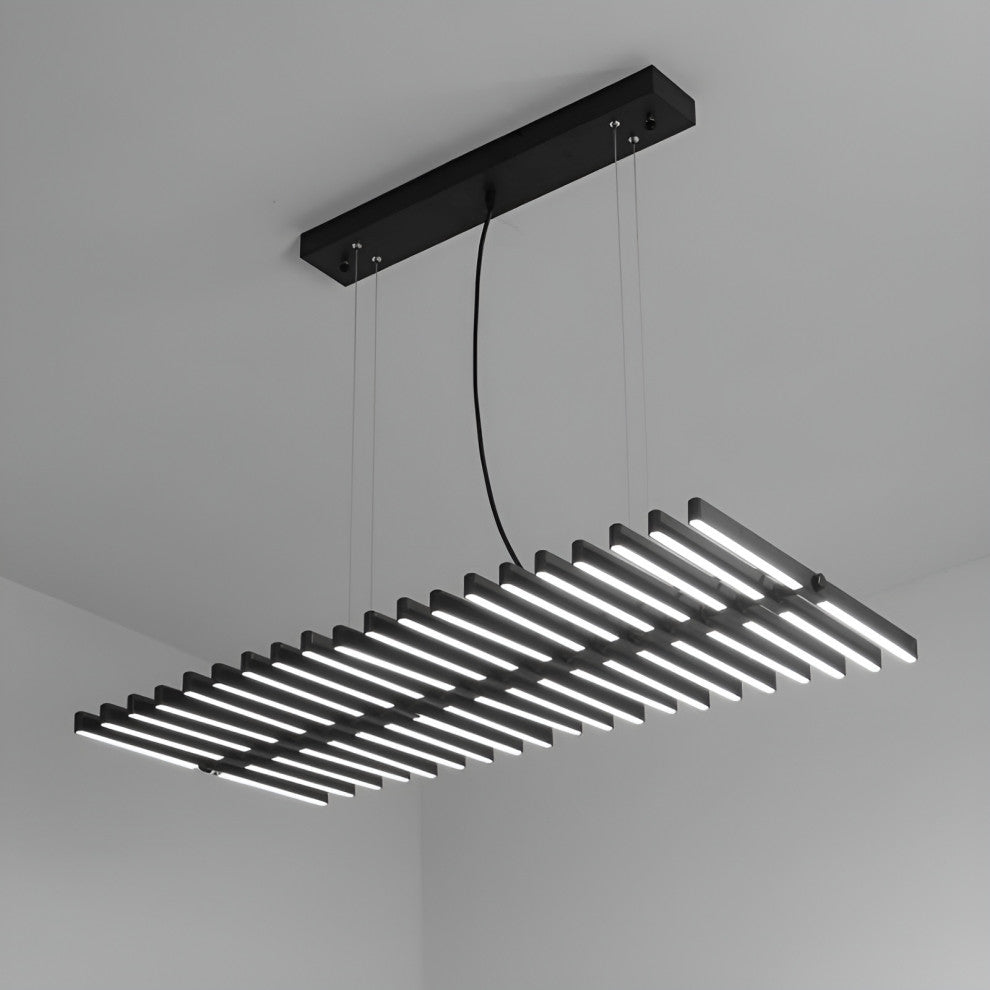 Acquaformosa | Black/White Art Minimalistic LED Pendant Chandelier, Black, L18.9, Warm Light