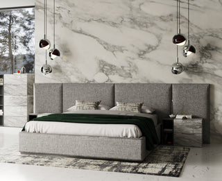 Nova Domus Maranello Modern Grey Bed, Eastern King