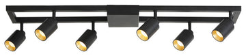 Vidalite Shura 6 Head LED Flush Mount Square Track, Black