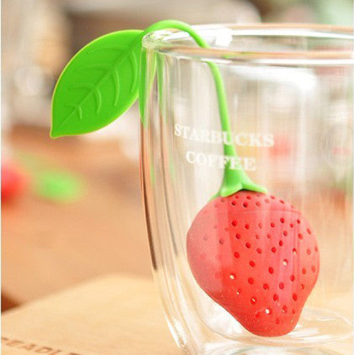 Modern Home Strawberry Silicone Loose Tea Infuser - Brew Tea in Food Grade Easy