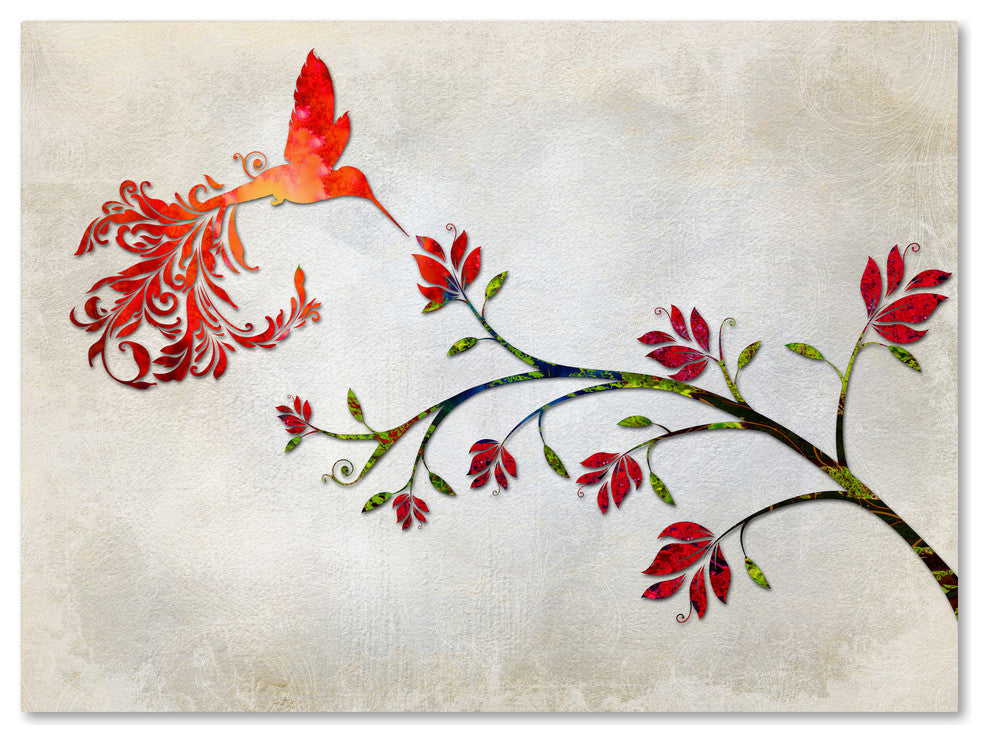 Tina Lavoie 'Hummingbird of Paradise Sunset' Canvas Art, 14" x 19"