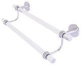 Clearview 24" Double Towel Bar with Dotted Accents, Satin Chrome