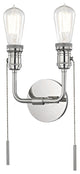 Lexi Two Light Wall Sconce - Polished Nickel Finish