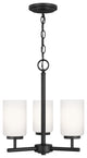 Sea Gull Oslo 3-Light Chandelier Midnight Black