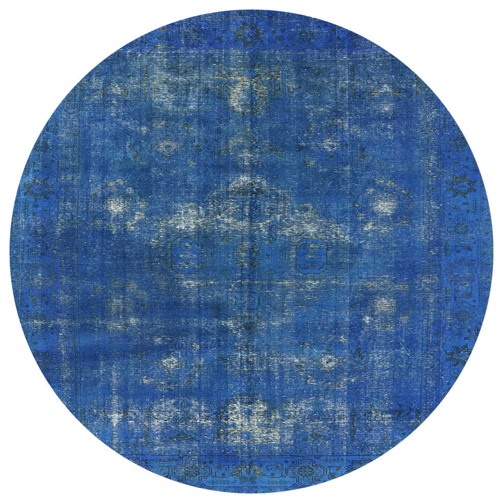 Ahgly Company Indoor Round Mid-Century Modern Area Rugs, 7' Round