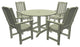 Springville 5-Piece Round Dining Set, Weathered Acorn, Eucalyptus