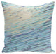 Polyester Decorative Pillow, Abstract Coastal, Blue, Brown, Purple, 16"x16"