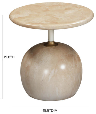 Mire Rose Faux Marble Side Table
