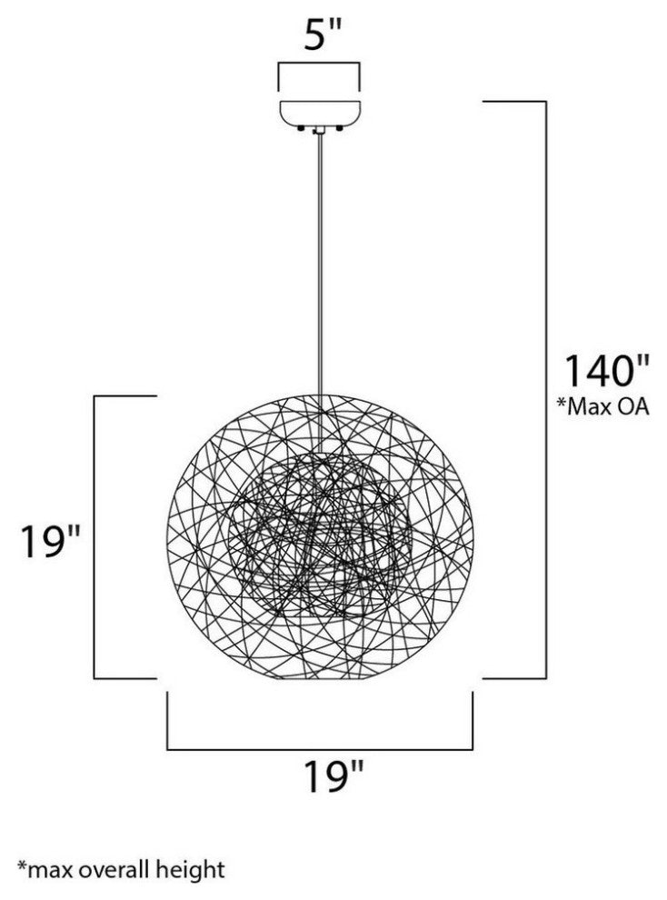 Maxim Bali One Light Pendant 14405NAWT