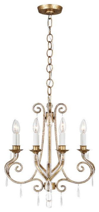 Generation Lighting, CC1518ADB, Small Chandelier, Antique Gild