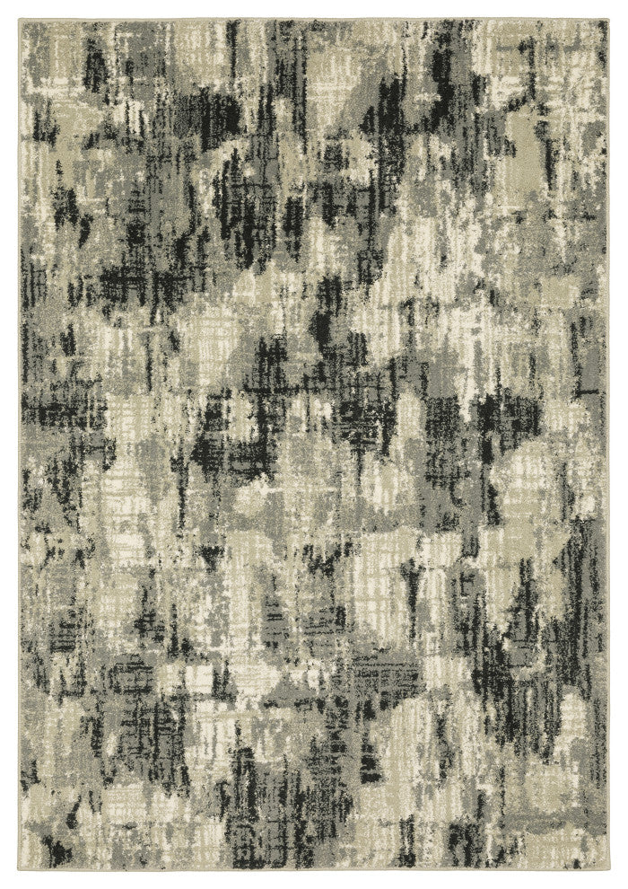 Sarasota Charcoaled Indoor Area Rug, Grey, 9'10" x 12'10"