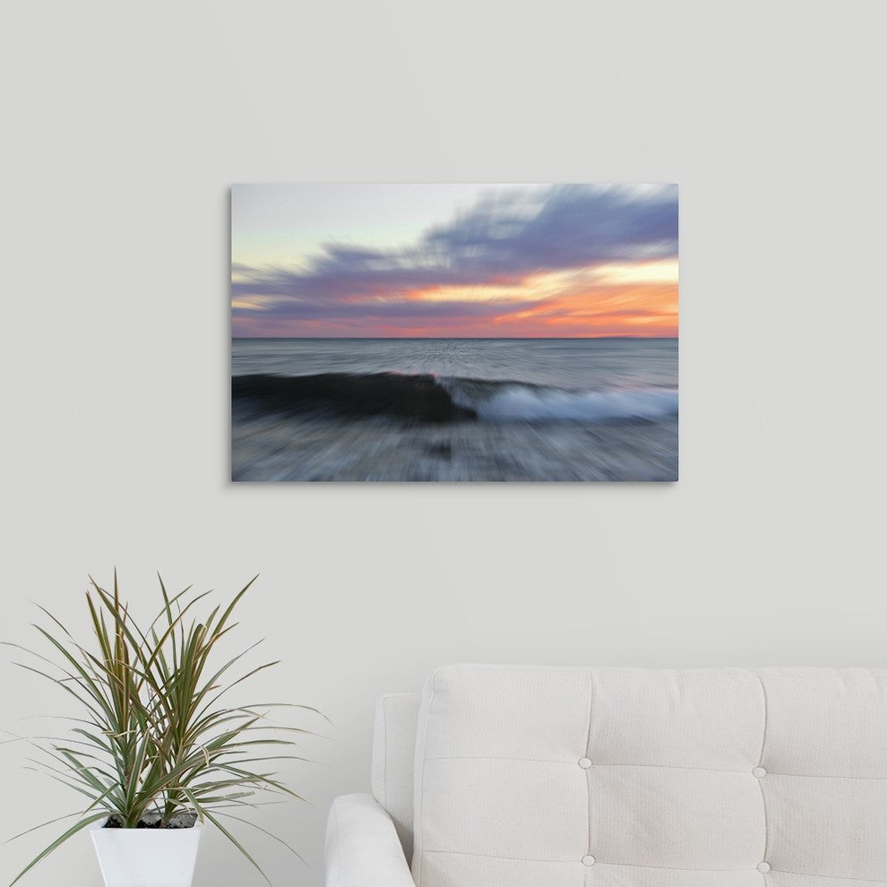 "Moving Wave" Wrapped Canvas Art Print, 24"x16"x1.5"