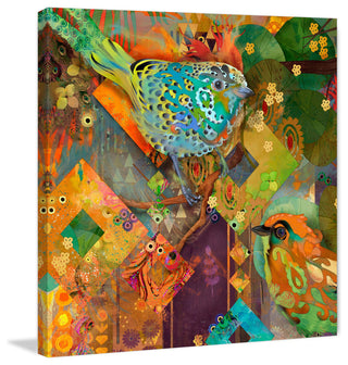"Tanager Birds" Painting Print on Wrapped Canvas