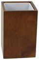Square Bathroom Tumbler, Wood, Brown