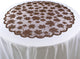 DII Lace Leaf Table Topper, Brown, 40"x40"