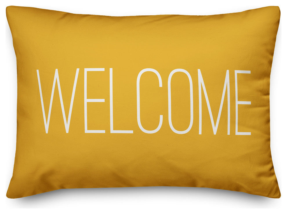 Welcome Outdoor Lumbar Pillow