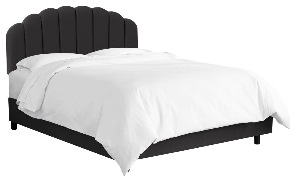 Bed, Velvet Black, Queen