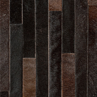 Cowhide Patchwork Rug, Poseidon, Cassiterite, 6'x9'