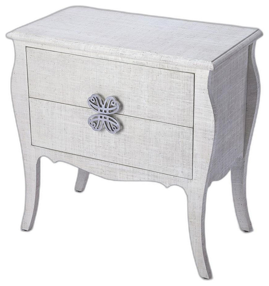 30" Off White Standard Accent Chest With Two Drawers