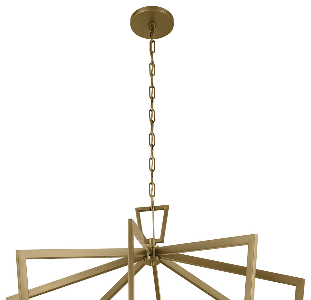 Abbotswell 49" 16 Light Foyer Pendant, Natural Brass