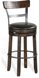 Sunny Designs Homestead 30" Swivel Barstool with Back in Tobacco Leaf (Set of 2)