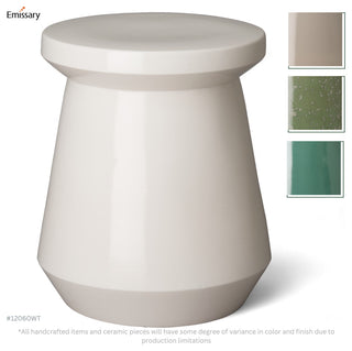 Vic Stool. White 15X18"H