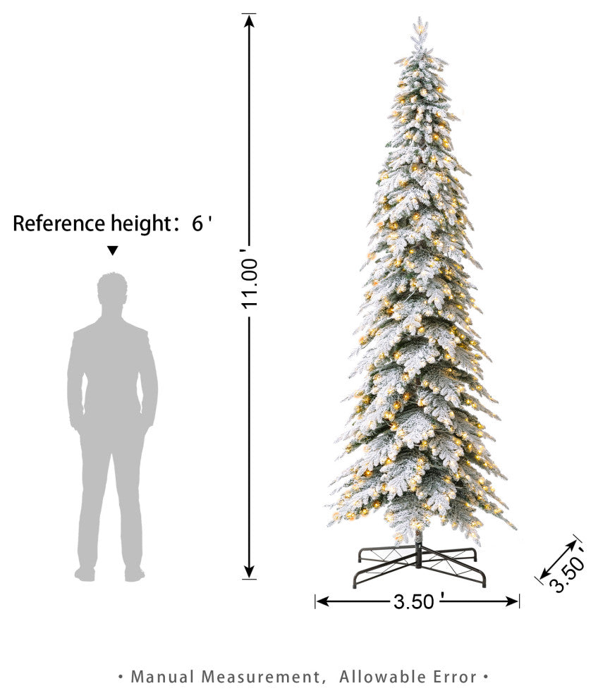 11' Pre-Lit Artificial Christmas Tree