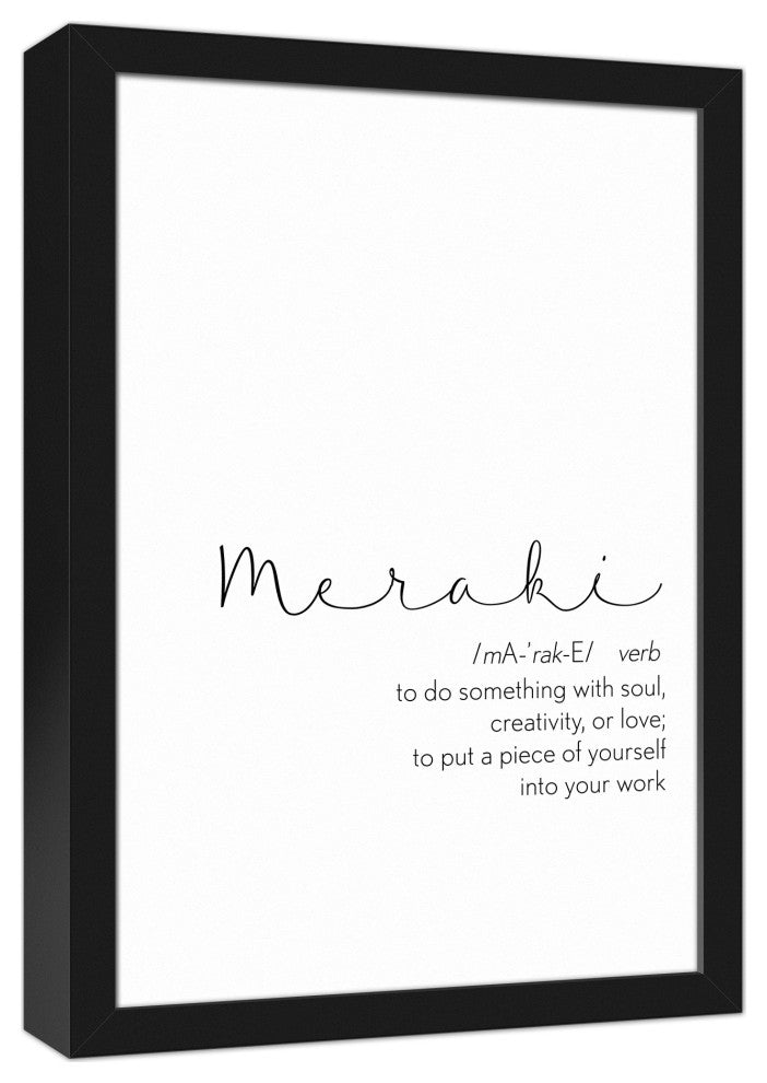 Meraki 12x12 Black Framed Canvas