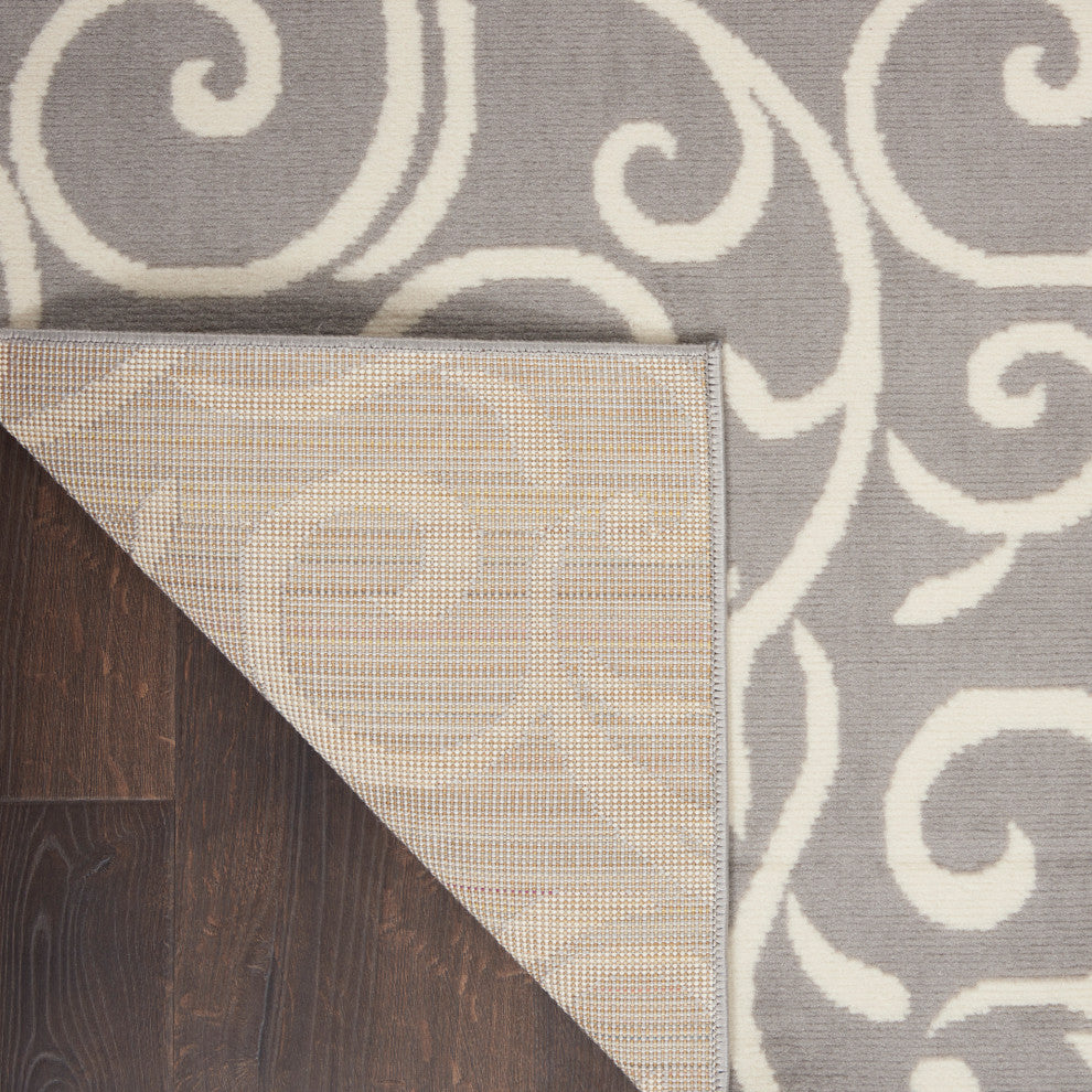 Nourison Grafix 2' x 4' Grey Contemporary Indoor Area Rug