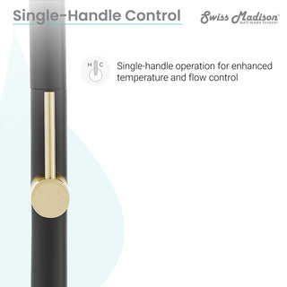 Chalet Single Handle, Pull-Down Kitchen Faucet, Brushed Gold/Black