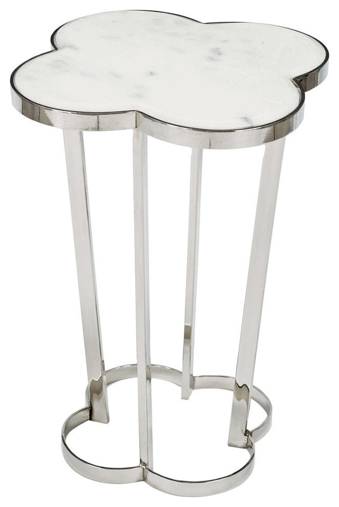 Clover Table, Polished Nickel