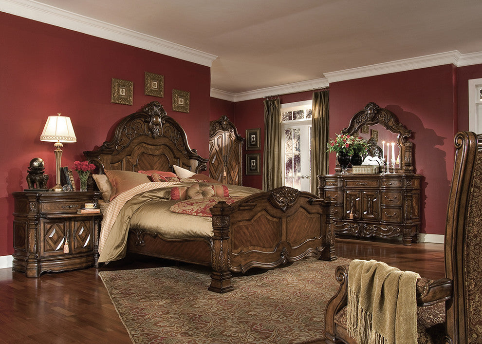Windsor Court Dresser and Mirrors, Vintage-Style Fruitwood, 2-Piece Set